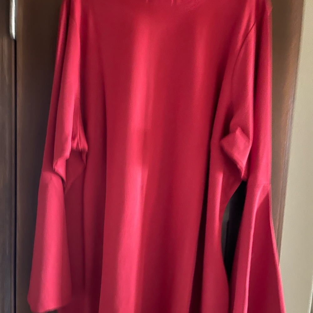 Red Midi Dress with 7’s Vibe. Just in time for Christmas.